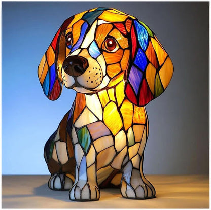 Dog Breed LED Night Light Sculpted Resin Desk Lamp with USB Power for Bedroom, Living Room & Nursery Decor | Accent Lighting for Pet Lovers