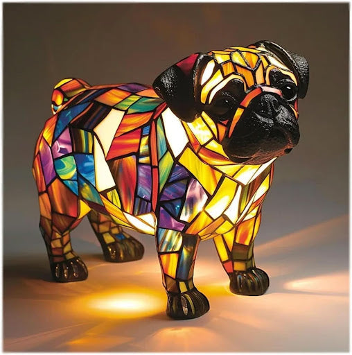 Dog Breed LED Night Light Sculpted Resin Desk Lamp with USB Power for Bedroom, Living Room & Nursery Decor | Accent Lighting for Pet Lovers