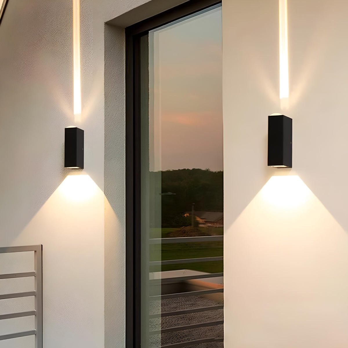 Up Down LED Wall Sconce 7 Inch Aluminum Indoor Outdoor Light for Hallways Entryways Stairs Pathways Warm White Cool White 110V Weatherproof