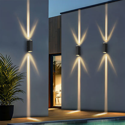 Up Down LED Wall Sconce 7 Inch Aluminum Indoor Outdoor Light for Hallways Entryways Stairs Pathways Warm White Cool White 110V Weatherproof