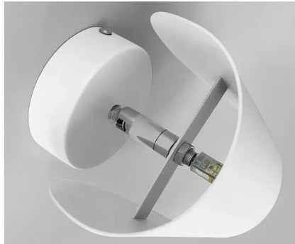 Adjustable Bidirectional Sconce 6.5 Inch Aluminum Light Fixture Black White for Entryway Bedroom Living Room Rotatable G4 LED Mount