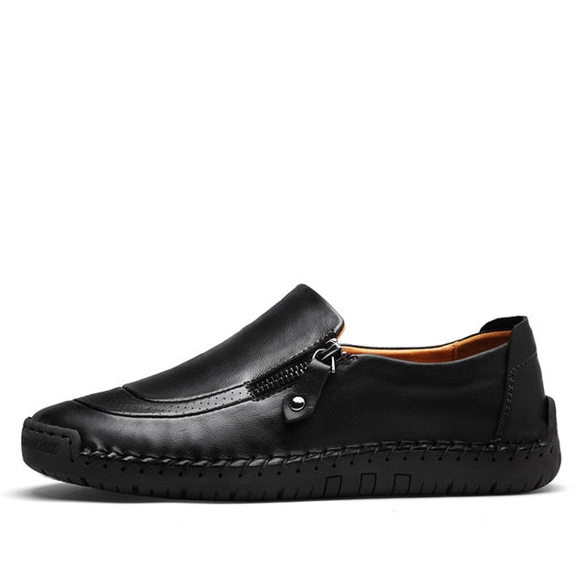 Men's Slip-On Loafers – Cushioned Insole, Water-Resistant Leather – Casual Dress Shoes for Work, Office & Weekend Wear