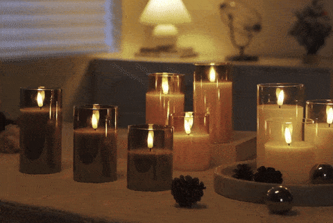 Elysian Flameless Candle Set - 3D LED, electric candle, Safe Ambience