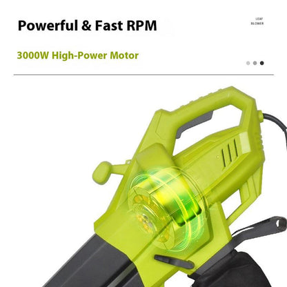 Electric Leaf Blower Vacuum Mulcher 3-in-1 with 35L Bag & 10:1 Shredder for Lawns Driveways Patios | Lightweight Corded Garden Tool