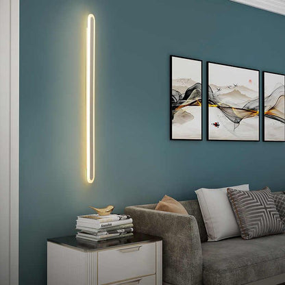 Linear LED Sconce 32-Inch Aluminum Matte Finish for Bedroom Above-Bed Lighting Contemporary Slim Profile Hardwired Fixture Ambient Wall Ligh
