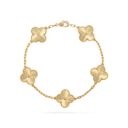 Chain Bracelet with Beaded Accents – Adjustable 7.9" Gold-Tone Link Band for Women – Everyday Wear & Layering Jewelry