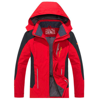 Men's Waterproof Windproof Hiking Jacket with Hood for Outdoor Adventures, Camping, Trekking & Running