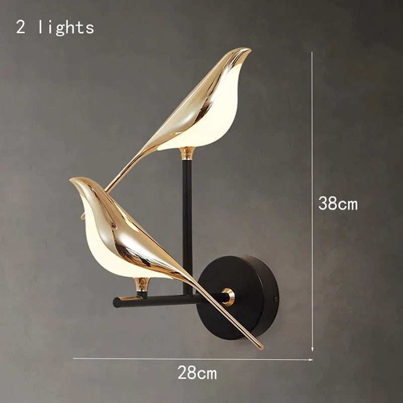 Glimmer Birdlight Wall Sconce - Nordic Metal, LED Design