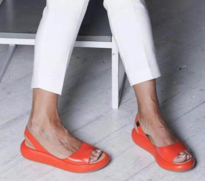 Women's Flat Sandals Open-Toe Summer Footwear Casual Beach Slides for Walking