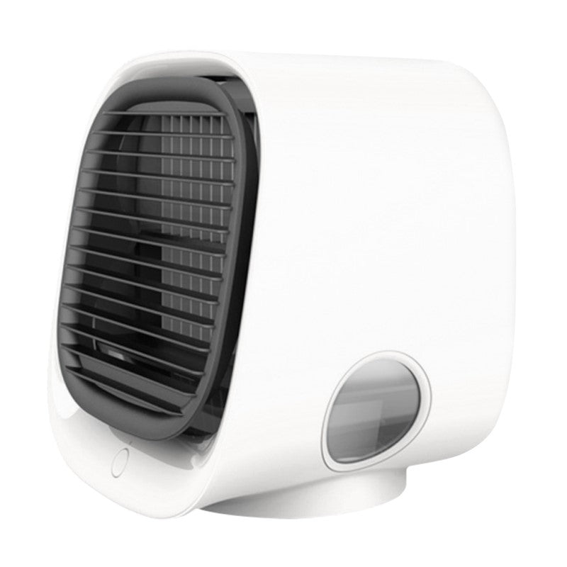Portable Desktop Air Cooler & Humidifier with LED Lights for Home, Office, Bedroom | USB Powered Personal Evaporative Cooler | Quiet Mini