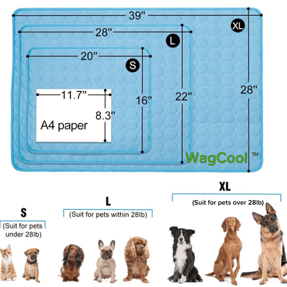 Self-Activating Pet Cooling Pad – Ice-Silk Gel Mat for Dogs & Cats, Portable Indoor/Outdoor Use, Machine Washable for Summer Heat Relief