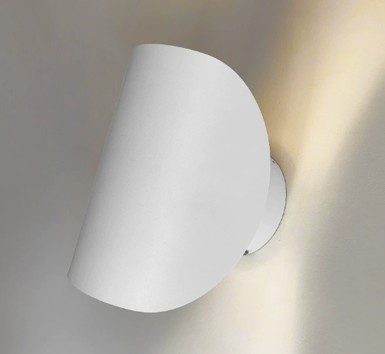 Dual-Beam LED Wall Sconce Black White Aluminum Indoor Outdoor 6W 3000K Warm Light Fixture Hallway Living Room Bedroom Entryway