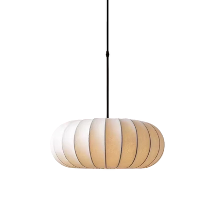 Silk Pendant Light – Modern Dome Ceiling Fixture for Dining Room, Kitchen Island & Living Room – 3000K Warm White LED with Adjustable Cord