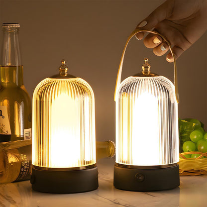 Cordless Touch-Dimming Portable Lamp 7.5 Inches Tall with USB Rechargeable Battery for Nightstand Living Area Dining Surface