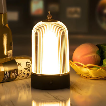 Cordless Touch-Dimming Portable Lamp 7.5 Inches Tall with USB Rechargeable Battery for Nightstand Living Area Dining Surface