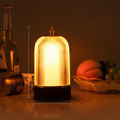 Cordless Touch-Dimming Portable Lamp 7.5 Inches Tall with USB Rechargeable Battery for Nightstand Living Area Dining Surface