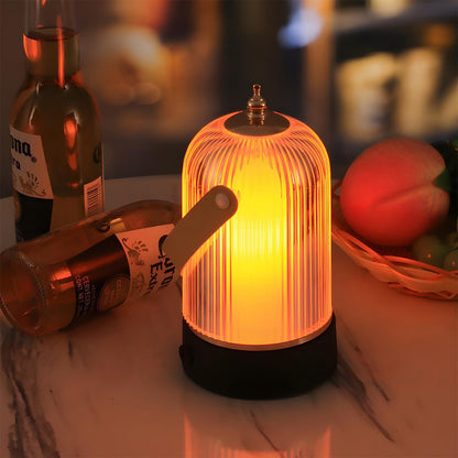 Cordless Touch-Dimming Portable Lamp 7.5 Inches Tall with USB Rechargeable Battery for Nightstand Living Area Dining Surface
