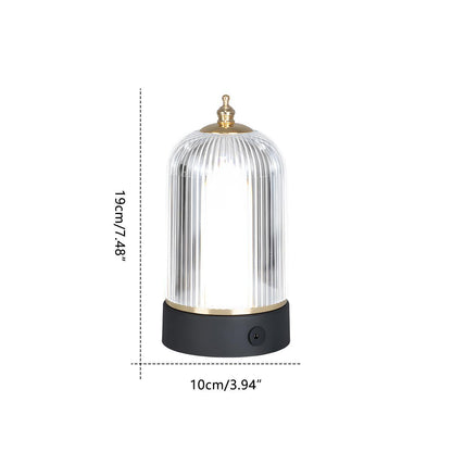 Cordless Touch-Dimming Portable Lamp 7.5 Inches Tall with USB Rechargeable Battery for Nightstand Living Area Dining Surface