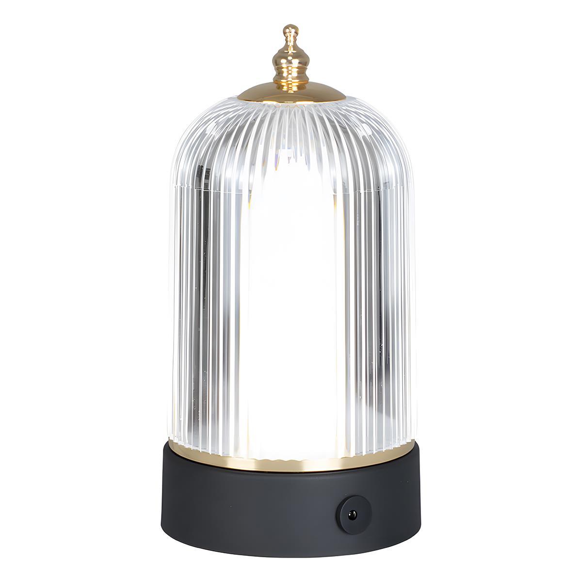 Cordless Touch-Dimming Portable Lamp 7.5 Inches Tall with USB Rechargeable Battery for Nightstand Living Area Dining Surface