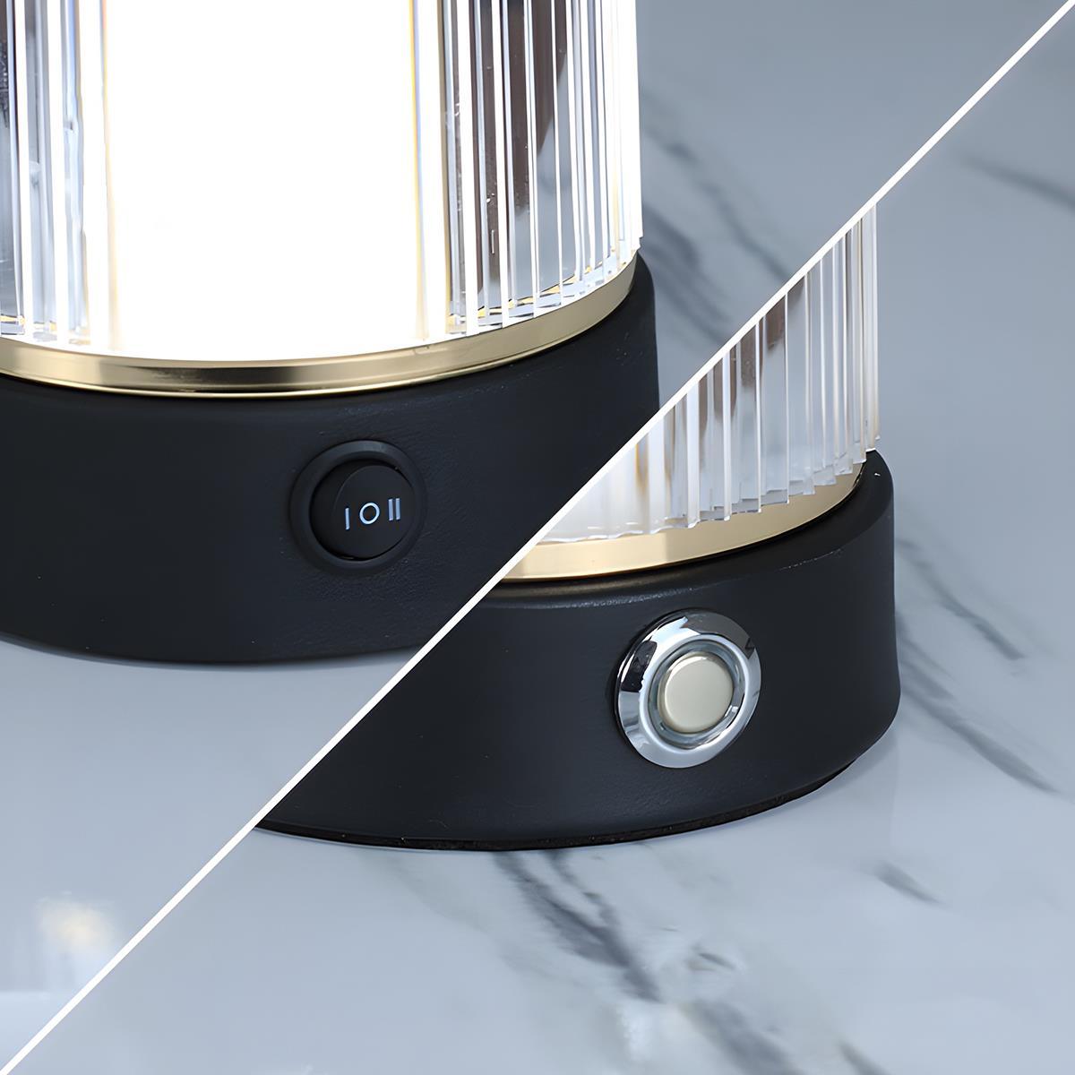 Cordless Touch-Dimming Portable Lamp 7.5 Inches Tall with USB Rechargeable Battery for Nightstand Living Area Dining Surface