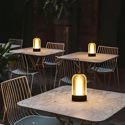 Cordless Touch-Dimming Portable Lamp 7.5 Inches Tall with USB Rechargeable Battery for Nightstand Living Area Dining Surface