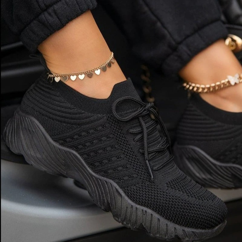 Women's Casual Sneakers – Breathable Lightweight Athletic Walking Shoes with Cushioned Insole for Everyday Comfort