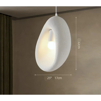 Organic Resin Hanging Lamp E27 Socket 110-120V Sculptural Ceiling Light for Dining Room Living Room Bedroom Modern Minimalist Ambient Lighti