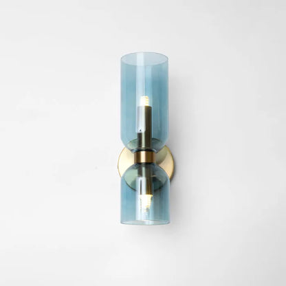 Dual-Shade Glass Sconce 16.5 inches White Iron Wall Light for Bedrooms Hallways Living Rooms Modern Accent Lighting E12 Base Ambient Fixture