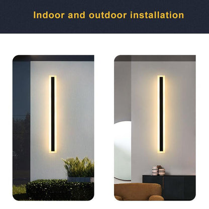 Vertical LED Outdoor Wall Light Fixture – Waterproof Aluminum Sconce for Home Facade, Patio & Entryway – Modern Architectural Exterior