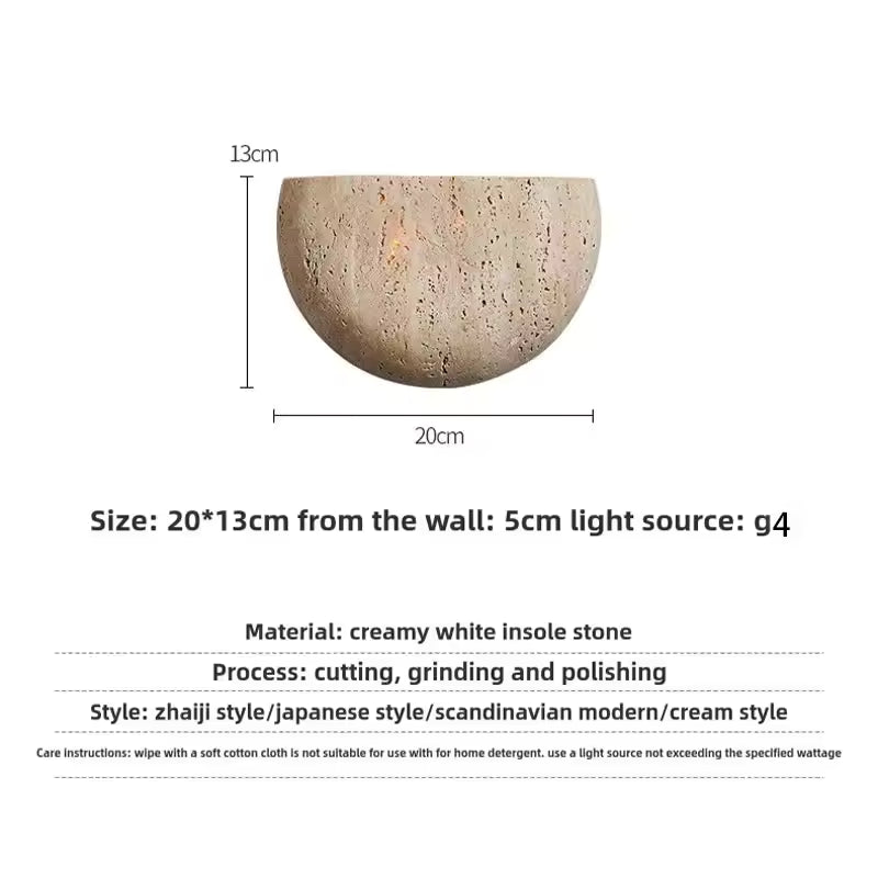 Minimalist | Wall Light Sconce with Textured Plaster Finish | Soft Ambient Illumination for Tranquil Spaces