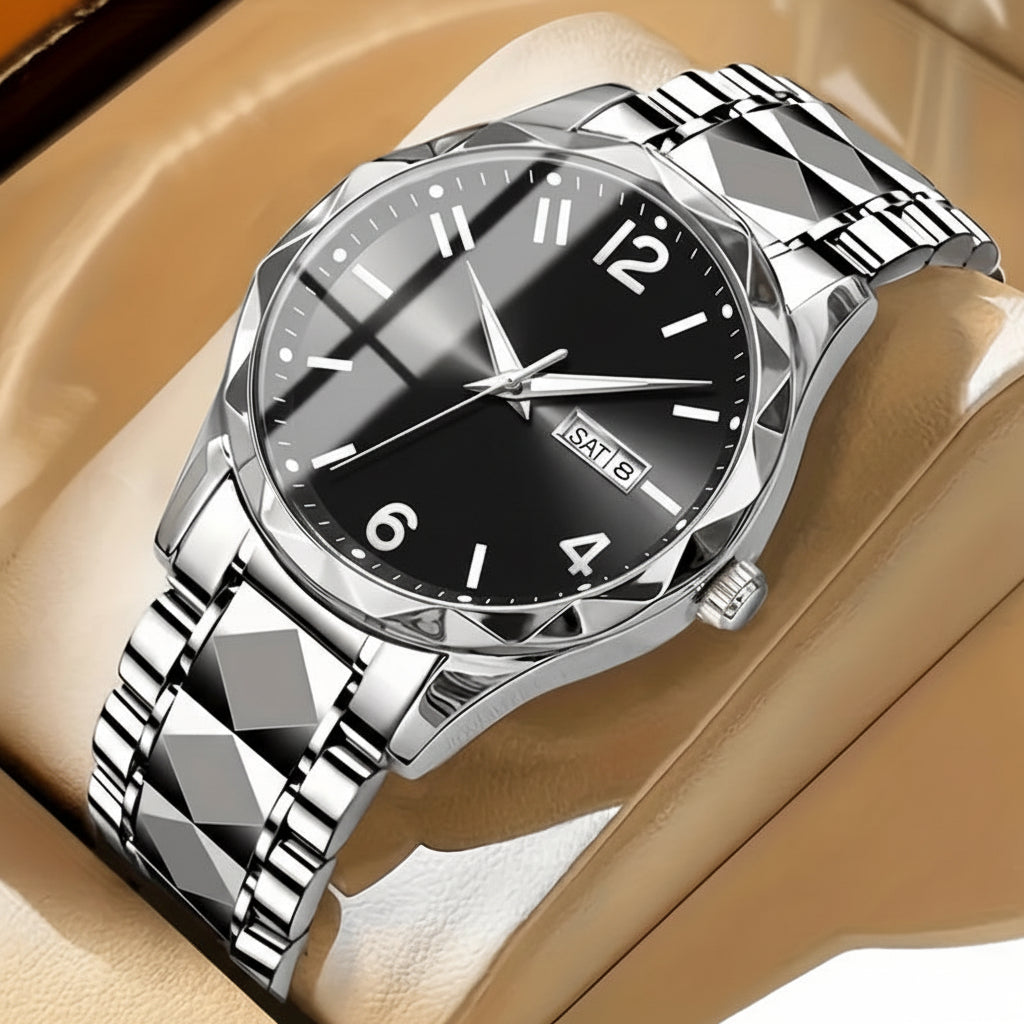 Titanium Sports Watch | Multifunction Chronograph with Dual Display | Durable Design for Everyday Performance