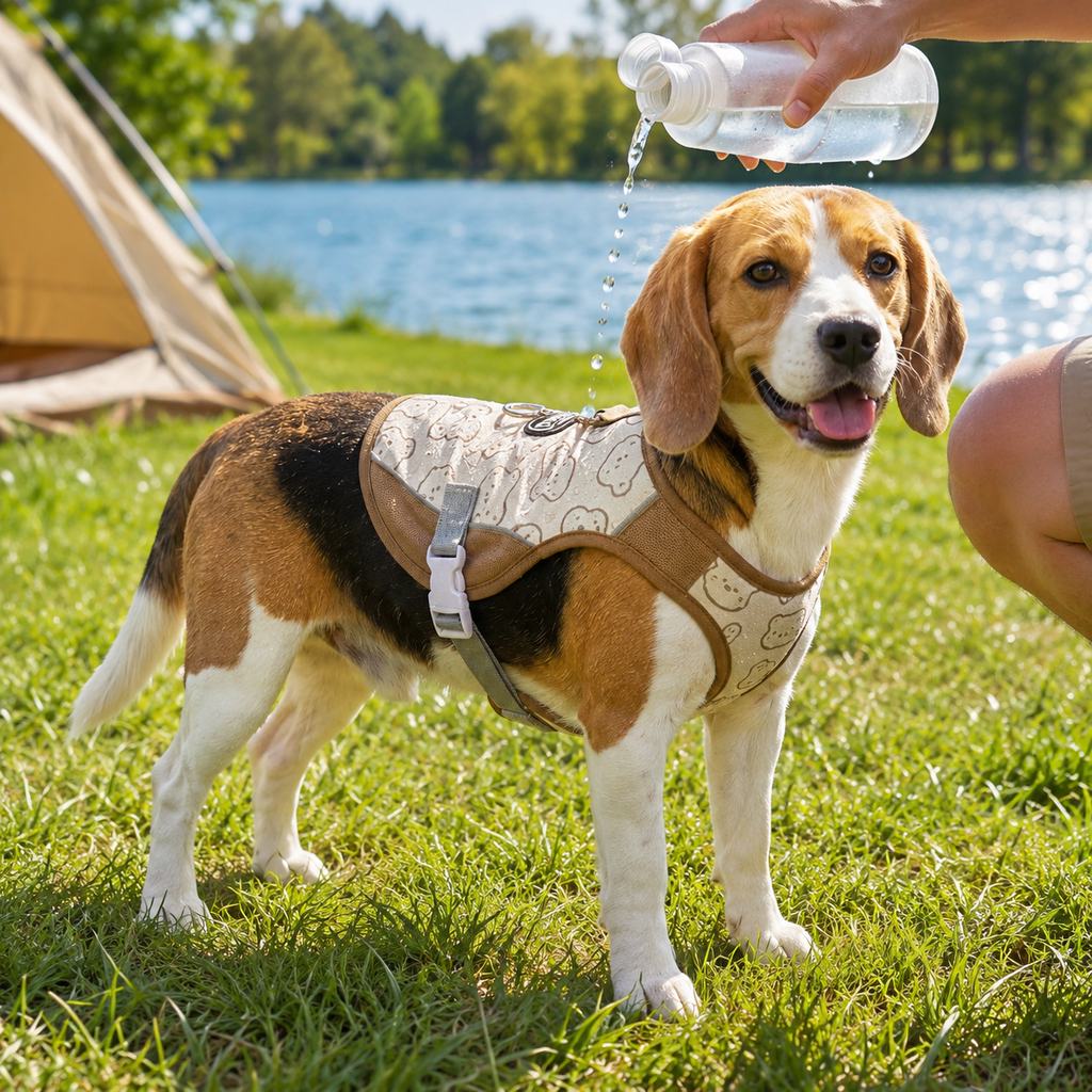 Ortekor Water-Activated Dog Cooling Sun Vest for Summer Walks, Camping & Outdoor Heat Relief