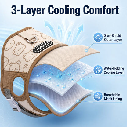 Ortekor Water-Activated Dog Cooling Sun Vest for Summer Walks, Camping & Outdoor Heat Relief