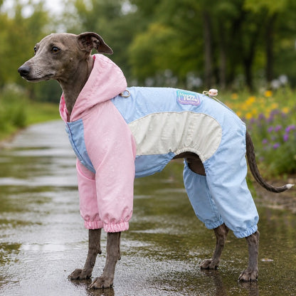 Ortekor Waterproof Dog Rain Suit for Rainy Walks - Full-Body Mud & Splash Protection