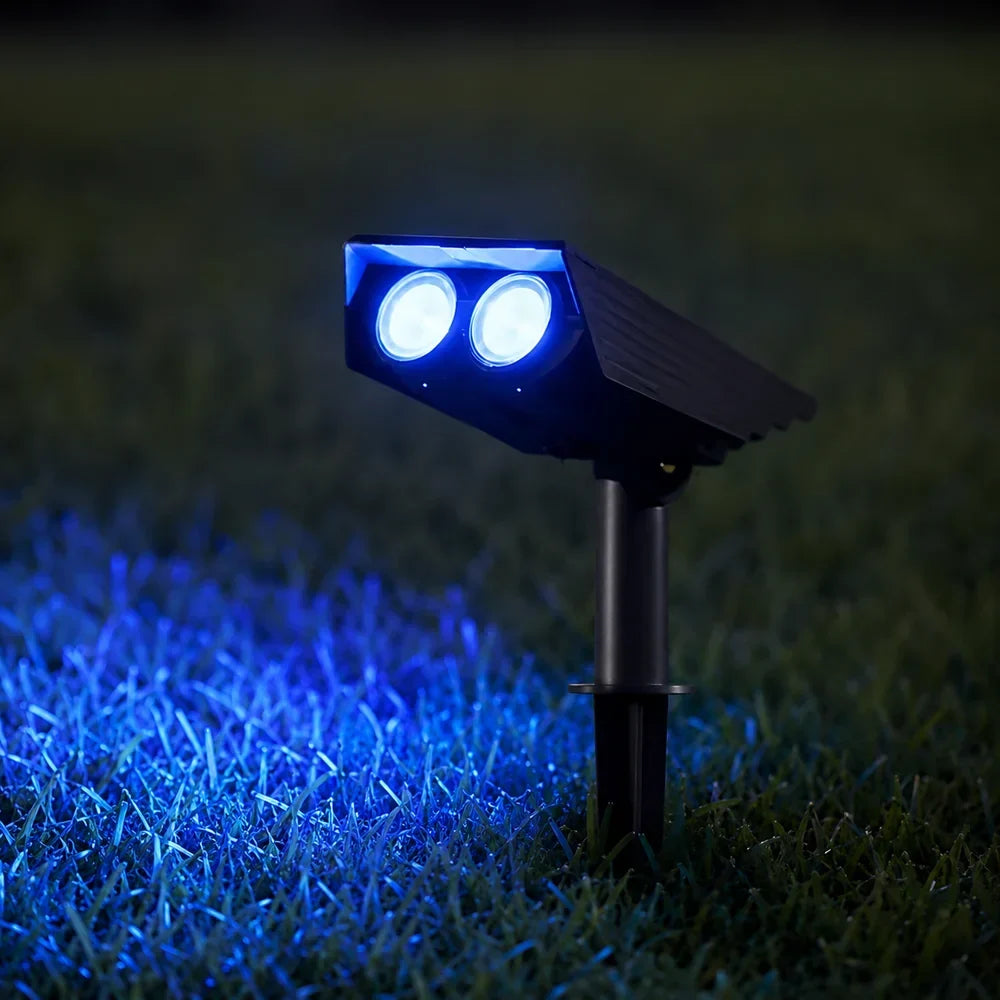 Outdoor Solar Garden Spotlight with Adjustable Beam – Rechargeable Stake Light for Yard, Walkway & Patio Lighting