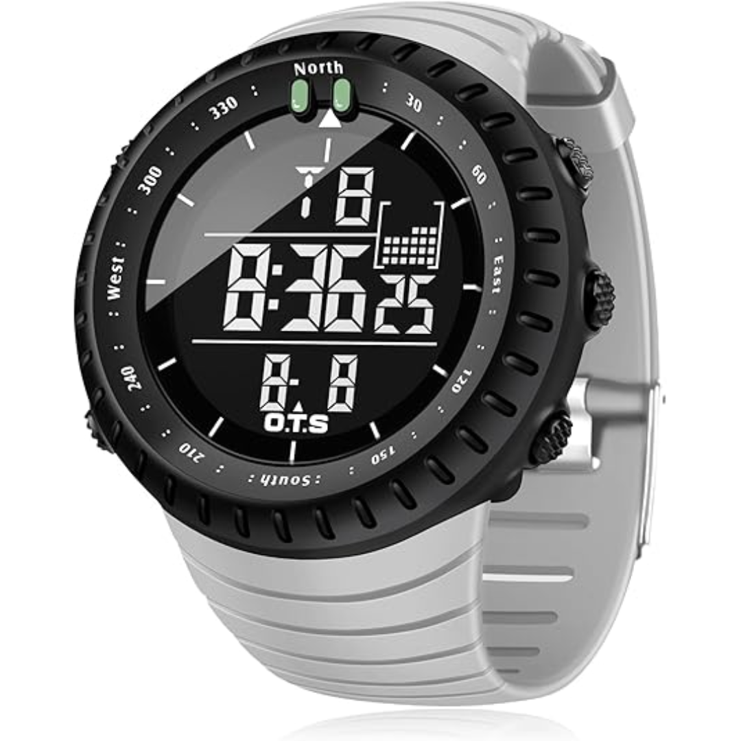 Digital Sports Watch for Men Shock Resistant Waterproof Alarm LED Backlight Tactical Wristwatch for Running Hiking Swimming Outdoor Activiti