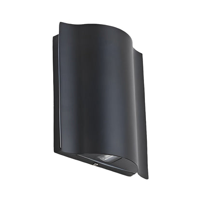 Outdoor LED Wall Light Fixture Aluminum Black Bidirectional Sconce for Entryway Patio Porch Weatherproof Exterior Home Lighting