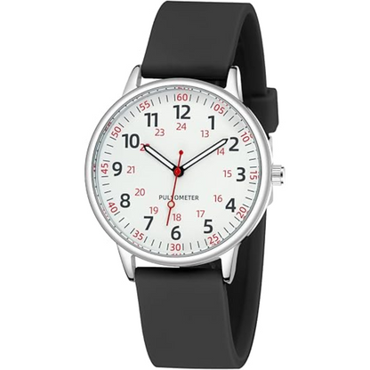 Silicone Nurse Watch with Second Hand – Waterproof Design for Healthcare