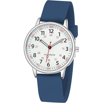 Silicone Nurse Watch with Second Hand – Waterproof Design for Healthcare