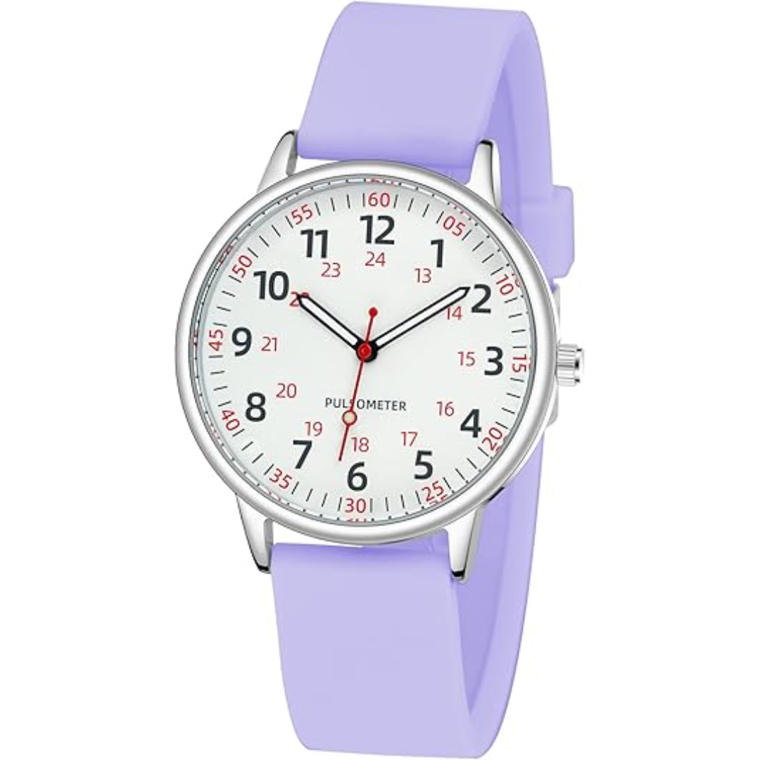 Silicone Nurse Watch with Second Hand – Waterproof Design for Healthcare
