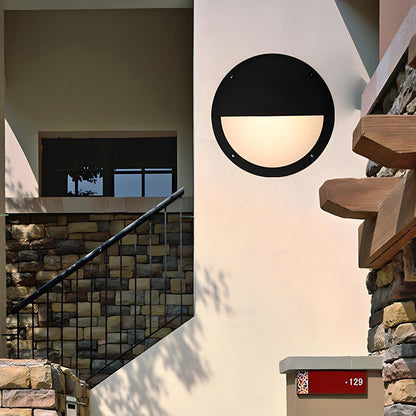 Exterior Sconce LED Weatherproof Aluminum Round 11-Inch 3000K Soft Glow for Entryways Yards Decks Pathways Architectural Accent IP65 Rated M