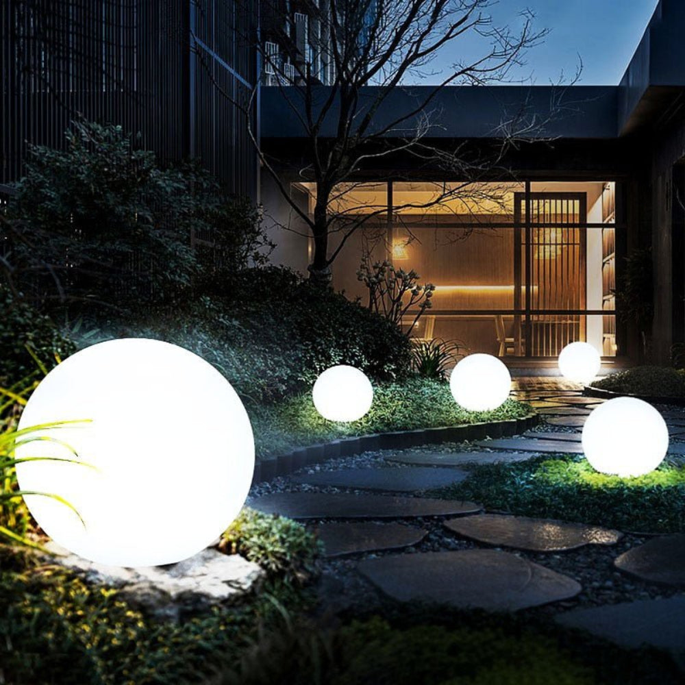 Rechargeable LED Sphere Lamp with Remote Control - 16 Color Changing Modes - IP65 All-Weather Outdoor Indoor Decor for Patio Garden Party Po