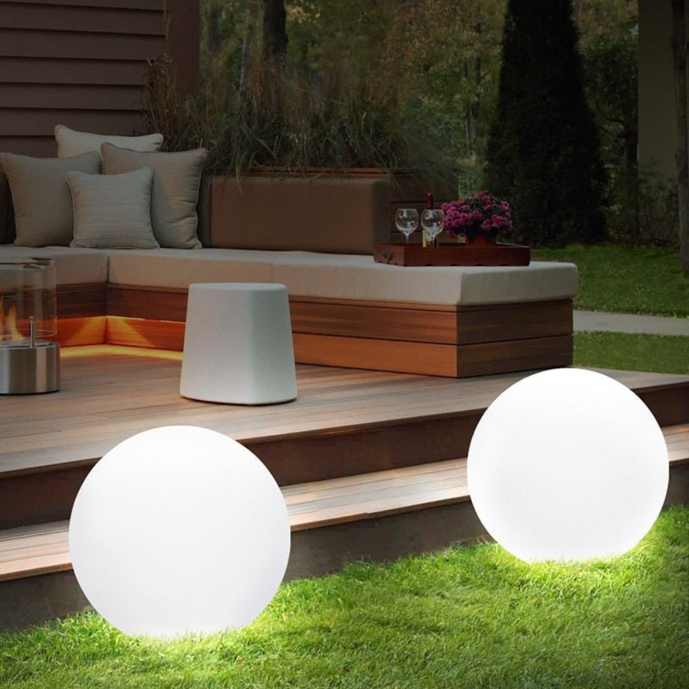 Rechargeable LED Sphere Light 10 Inch 16-Color Remote Waterproof Cordless Patio Garden Decor Indoor Outdoor Mood Lighting Portable Battery P