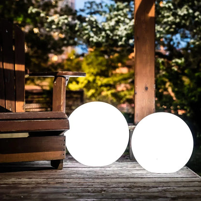 Solar-Powered Orb Lantern with Remote Control - 16 Color LED, Waterproof IP65, Dusk-to-Dawn Sensor, Cordless Rechargeable Outdoor Garden Sph