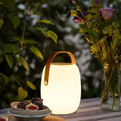 Rechargeable LED Globe Lantern for Deck & Patio with Touch Dimming – 7 in White Sphere Design, Solar + USB Power, Waterproof for Outdoor Din