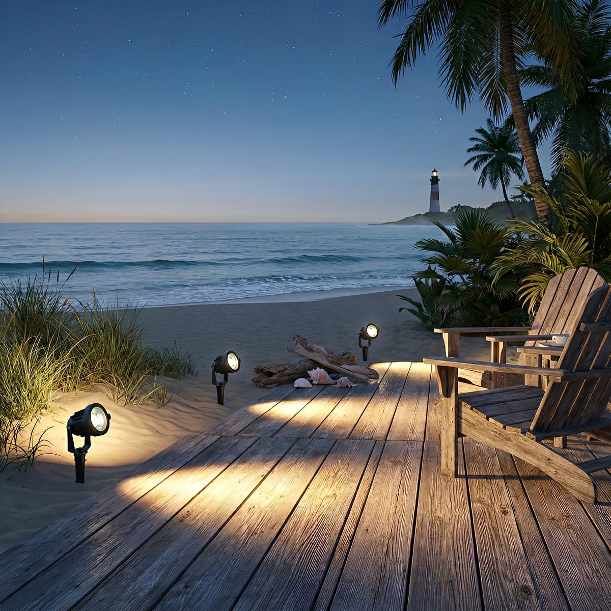 Solar-Powered Outdoor Spotlight Kit 8 ft Cable ABS Housing Adjustable Landscape Accent Light for Yard Pathway Tree Illumination