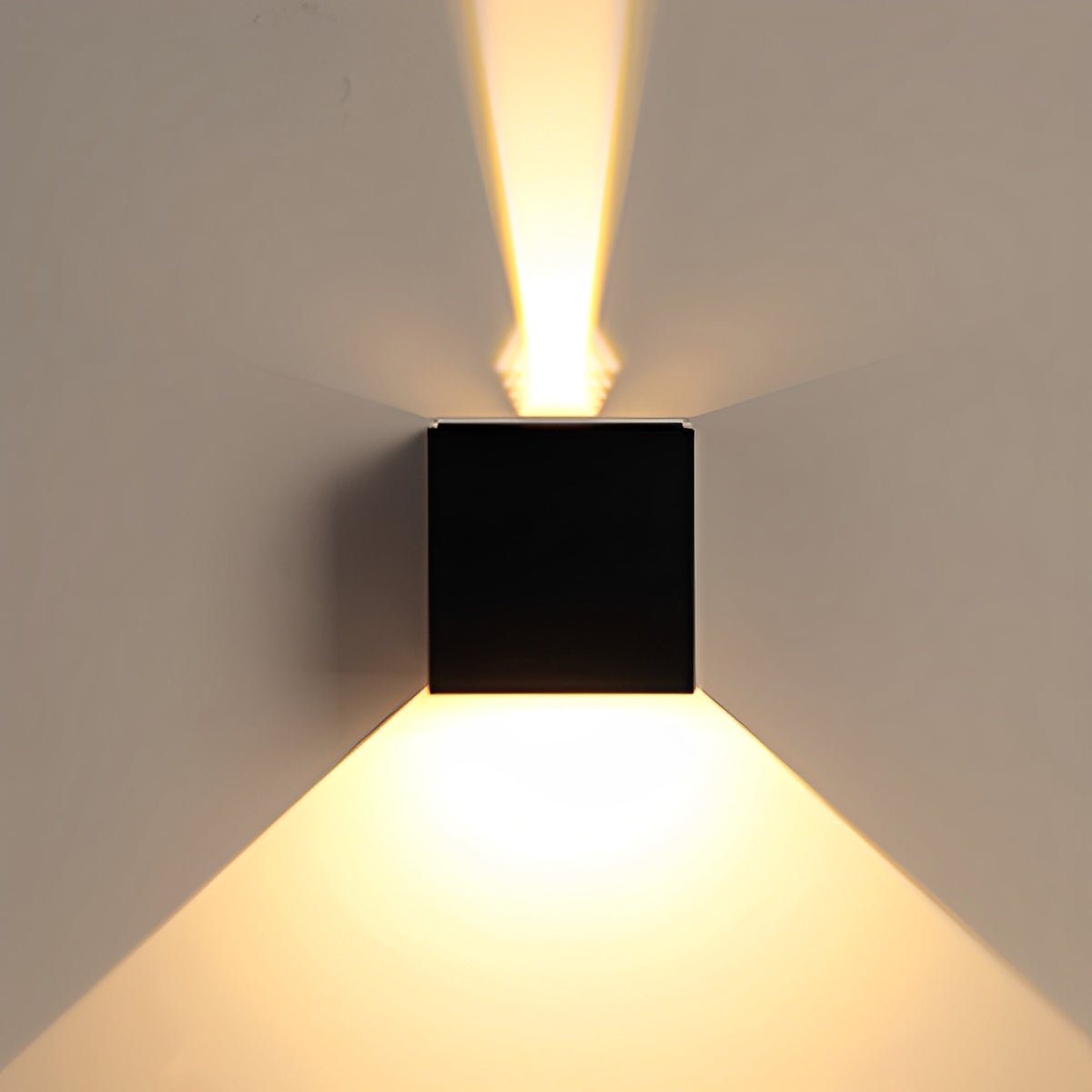 Outdoor Wall Sconce 12W Aluminum Cube Design Black White Up Down Light for Patio Entryway Garden Waterproof IP65