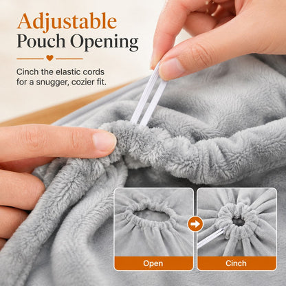 Ortekor Wearable Cat Cuddle Apron for Reading & Working at Home - Soft Plush Lap Pouch Helps Keep Cats Cozy and Fur Off Clothes