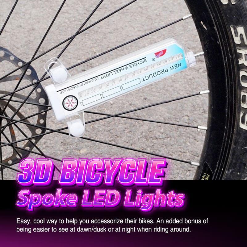 RGB Bike Wheel Spoke Light with 32 Animated Patterns – Motion-Activated Side Visibility for Night Cycling