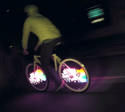 Wearclo | Bicycle Spoke LED Lights with 30 Colorful Patterns | Enhanced Visibility for Safety